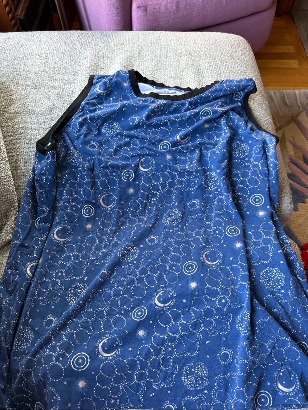 TomboyX Navy Blue Moon & Stars Celestial Tank 3X